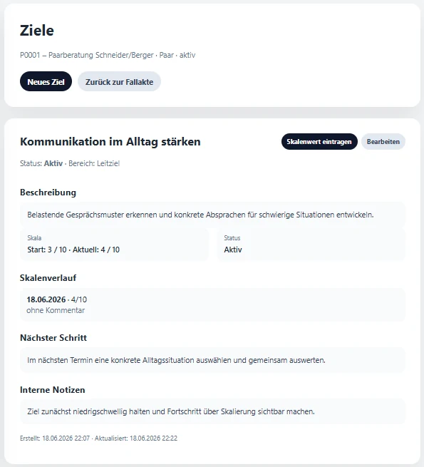 Zielarbeit und Skalierung in SOMICASE